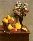 Henri Fantin-Latour Still Life With Flowers And Fruit painting